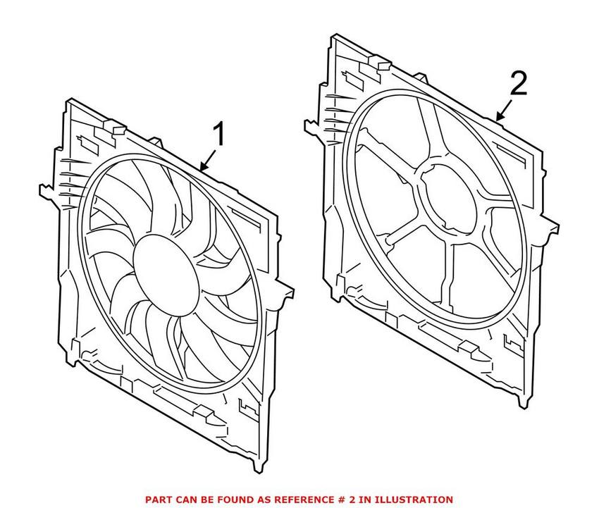 BMW Engine Cooling Fan Shroud 17427612453